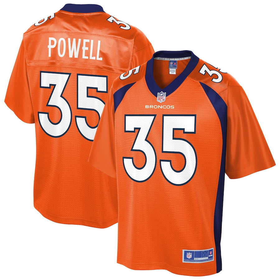 Denver Broncos Tyvis Powell Pro Line Orange Football Jersey product image