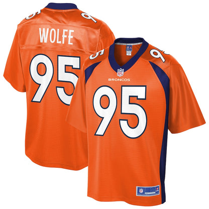 Denver Broncos Derek Wolfe Pro Line Orange Football Jersey product image
