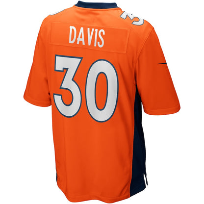 Denver Broncos Terrell Davis Game Orange Football Jersey product image