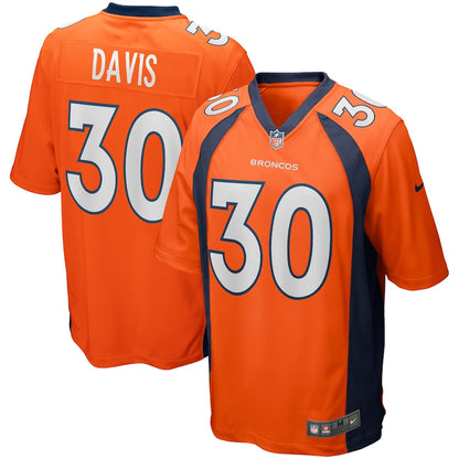 Denver Broncos Terrell Davis Game Orange Football Jersey product image