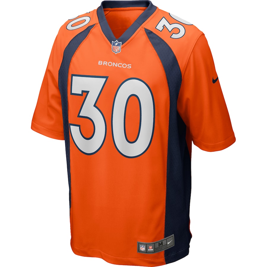 Denver Broncos Terrell Davis Game Orange Football Jersey product image
