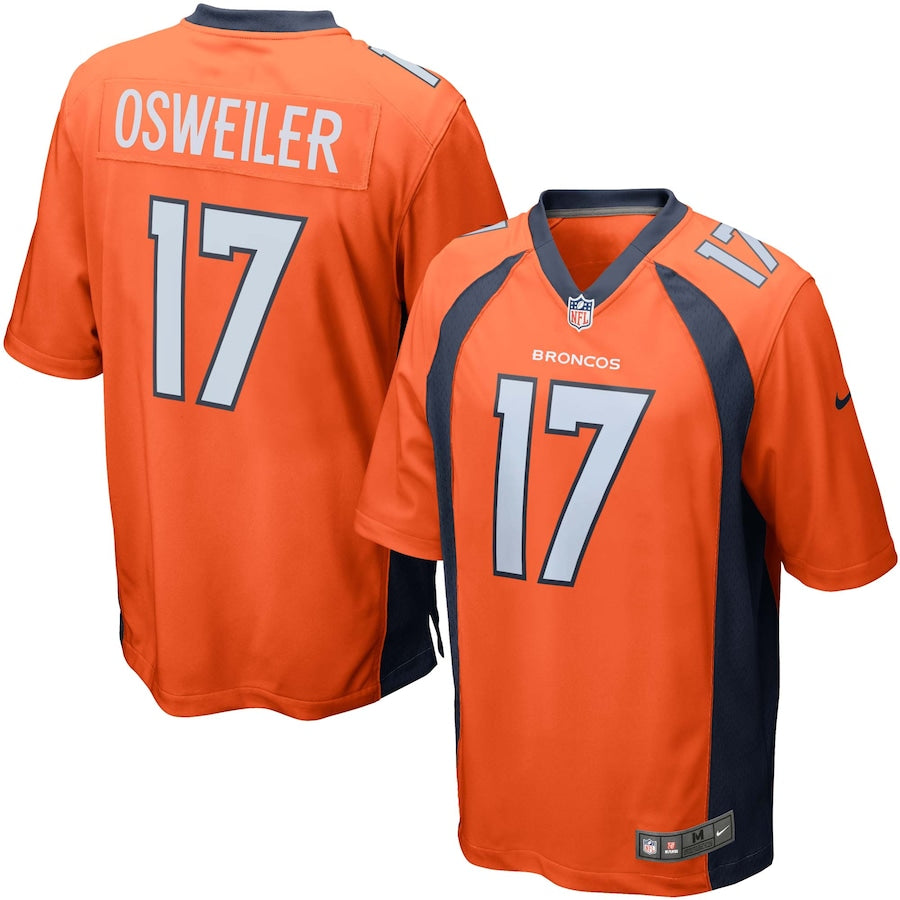 Denver Broncos Brock Osweiler Game Orange Football Jersey product image