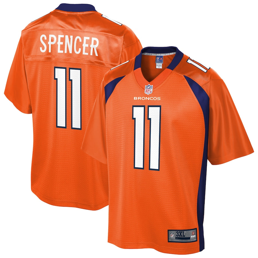 Denver Broncos Diontae Spencer Pro Line Big & Tall Orange Football Jersey product image