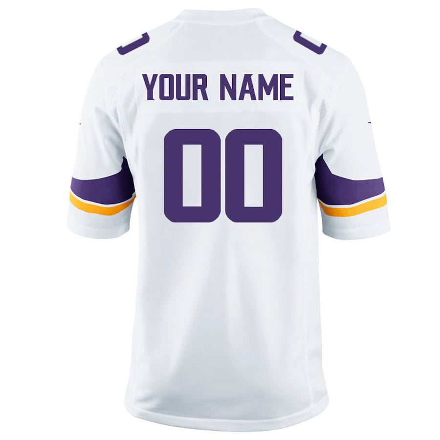 Minnesota Vikings Customized Game White Football Jersey product image