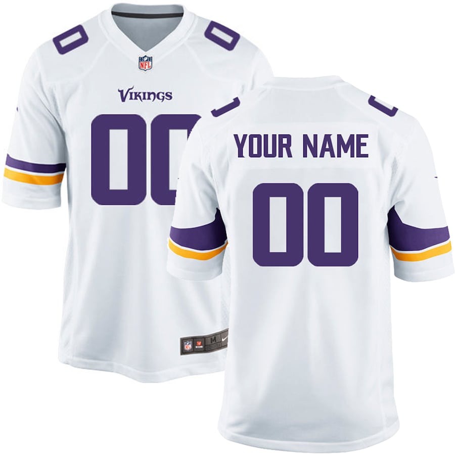 Minnesota Vikings Customized Game White Football Jersey product image