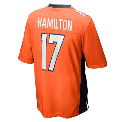Denver Broncos Daesean Hamilton Game Orange Football Jersey product image