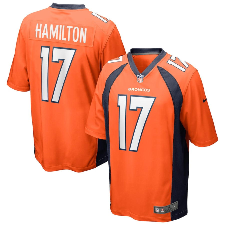 Denver Broncos Daesean Hamilton Game Orange Football Jersey product image