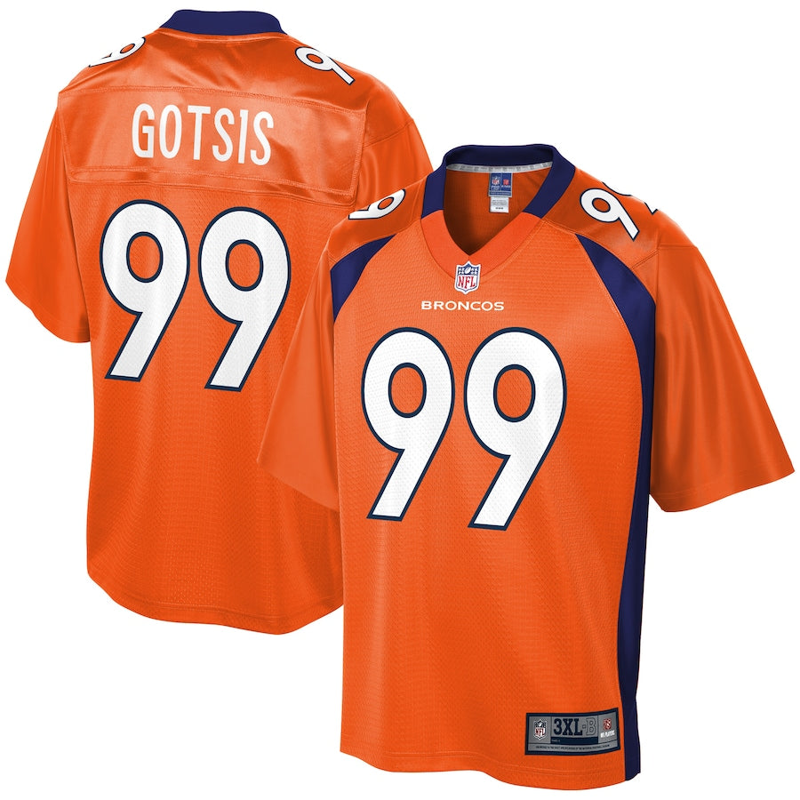 Denver Broncos Adam Gotsis Pro Line Big & Tall Orange Football Jersey product image