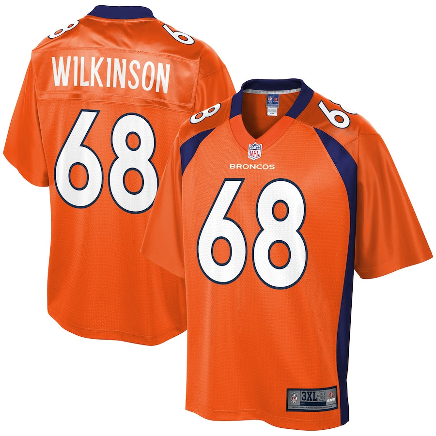 Denver Broncos Elijah Wilkinson Pro Line Big & Tall Orange Football Jersey product image