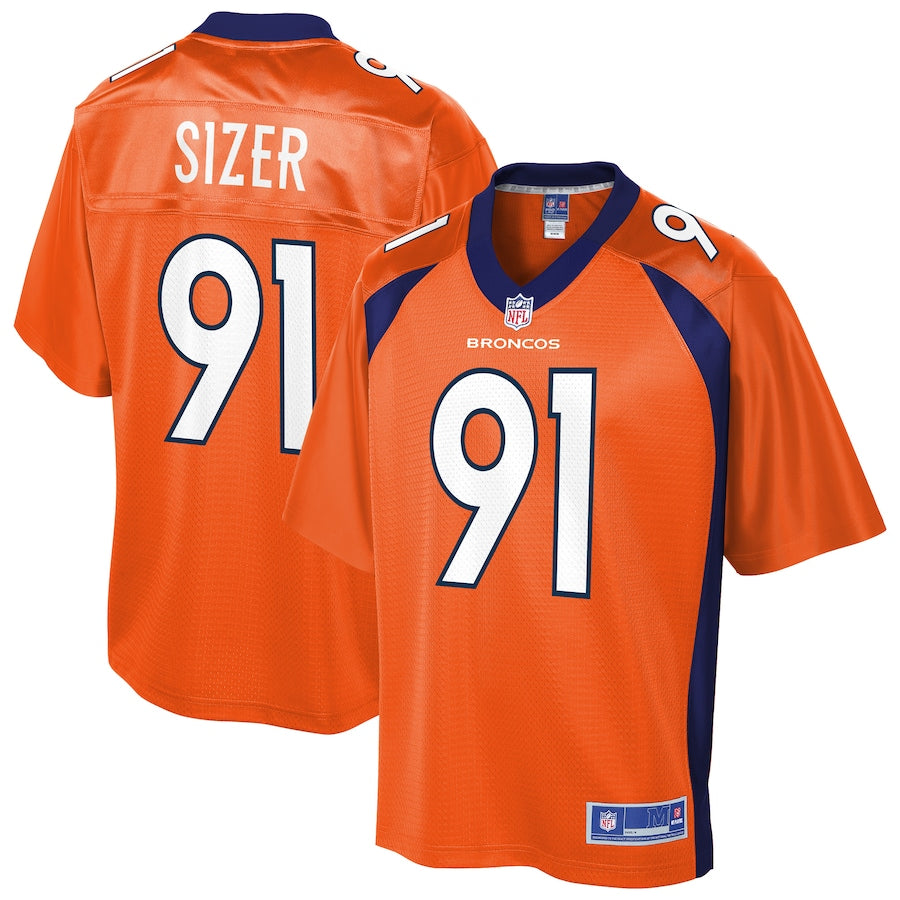 Denver Broncos Deyon Sizer Pro Line Orange Football Jersey product image