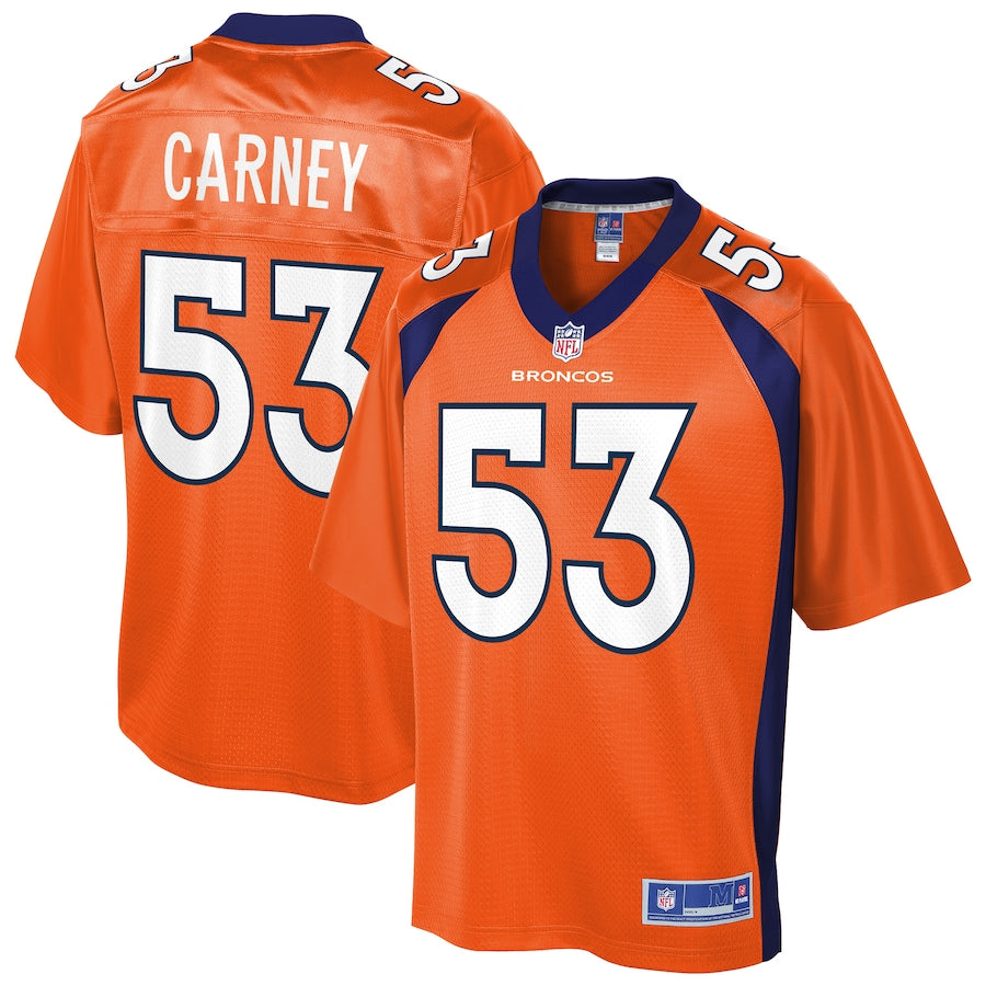 Denver Broncos Malik Carney Pro Line Orange Football Jersey product image