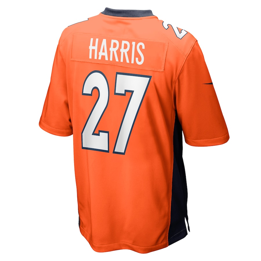 Denver Broncos Davontae Harris Game Orange Football Jersey product image