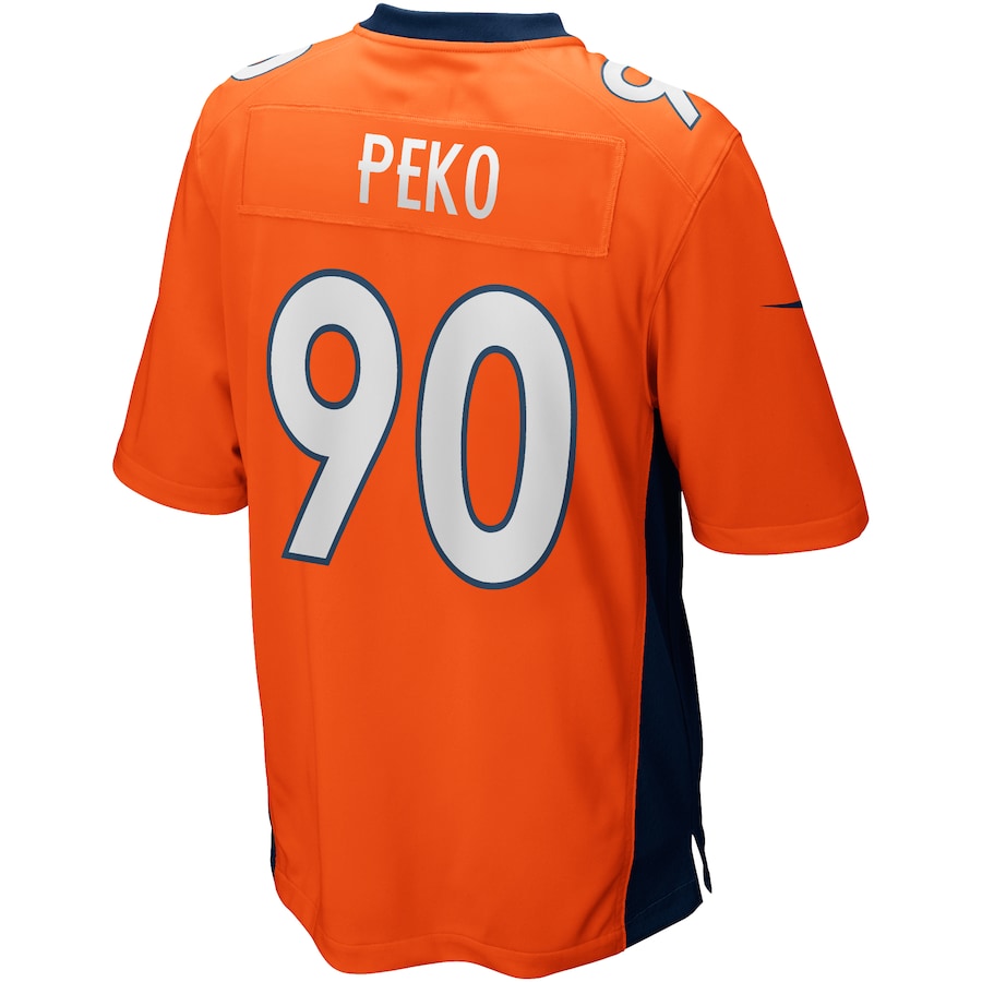 Denver Broncos Kyle Peko Game Orange Football Jersey product image