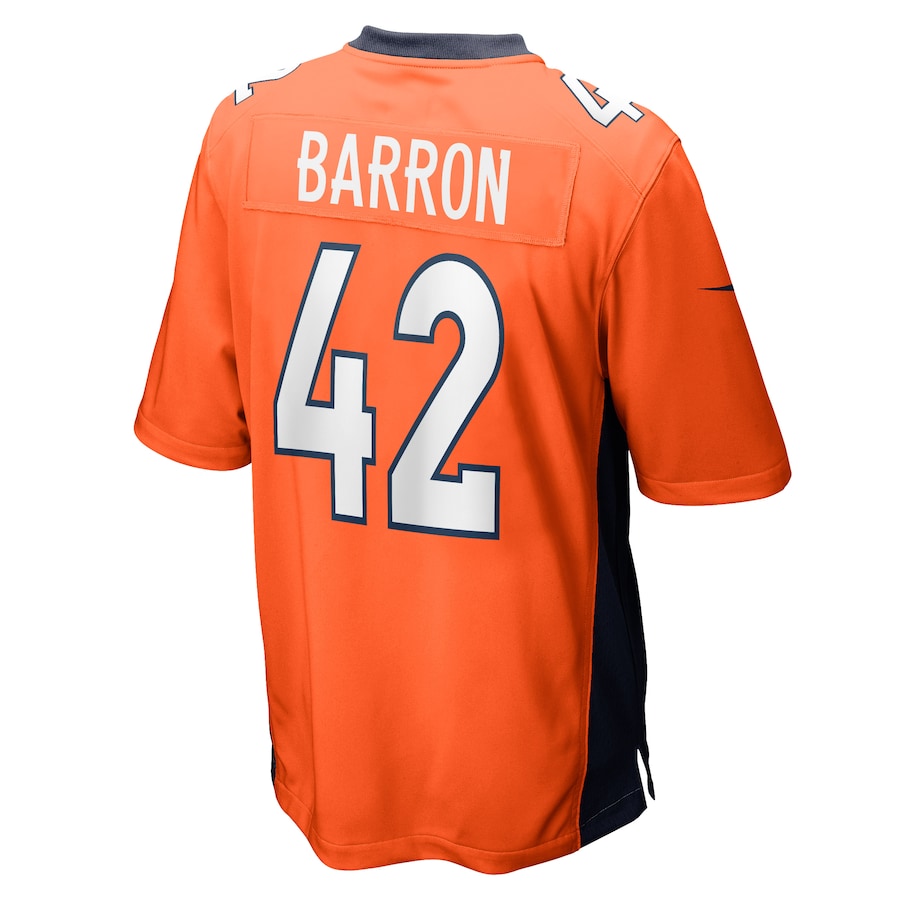Denver Broncos Mark Barron Game Orange Football Jersey product image