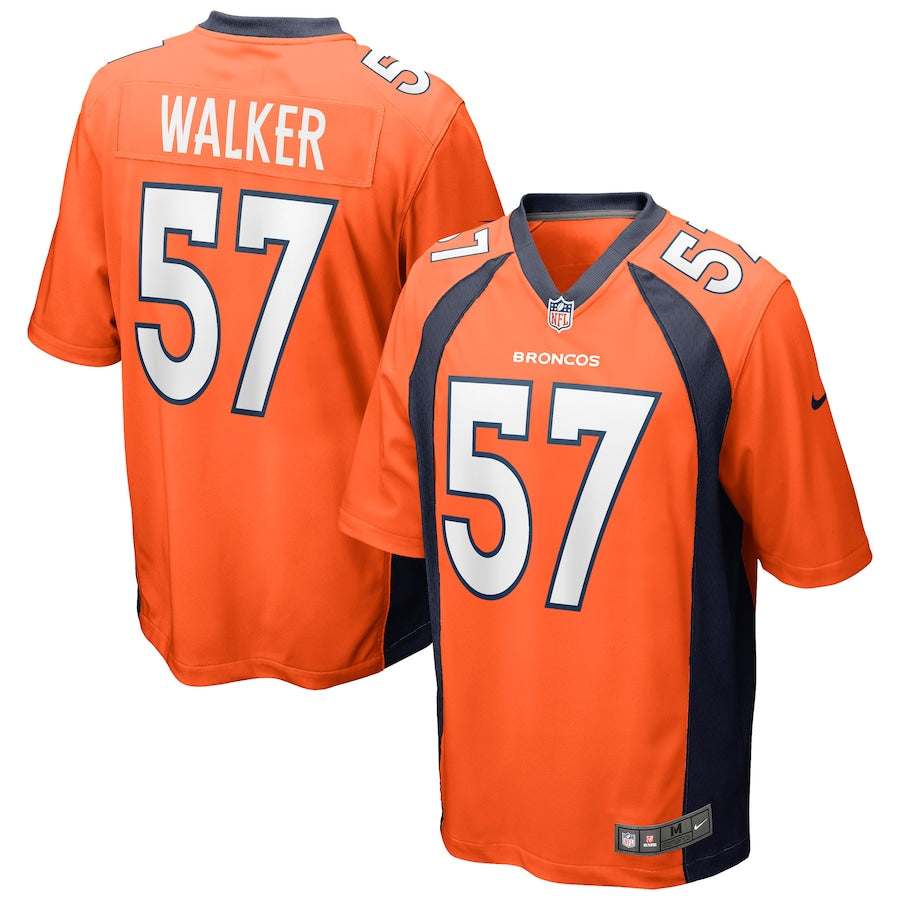 Denver Broncos Demarcus Walker Game Orange Football Jersey product image