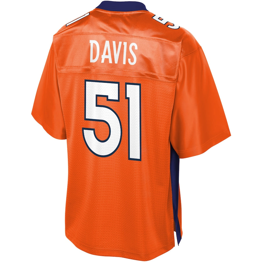 Denver Broncos Todd Davis Pro Line Orange Football Jersey product image