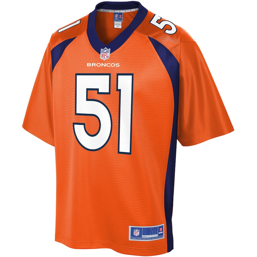 Denver Broncos Todd Davis Pro Line Orange Football Jersey product image