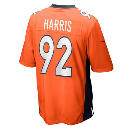 Denver Broncos Jonathan Harris Game Orange Football Jersey product image
