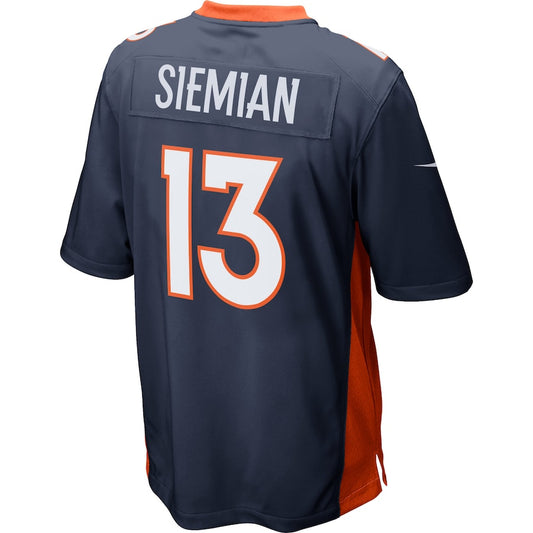 Denver Broncos Trevor Siemian Game Navy Football Jersey product image