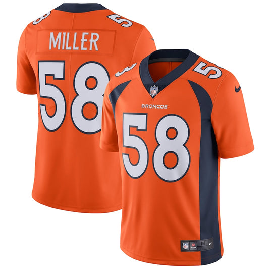 Denver Broncos Von Miller Limited Orange Football Jersey product image