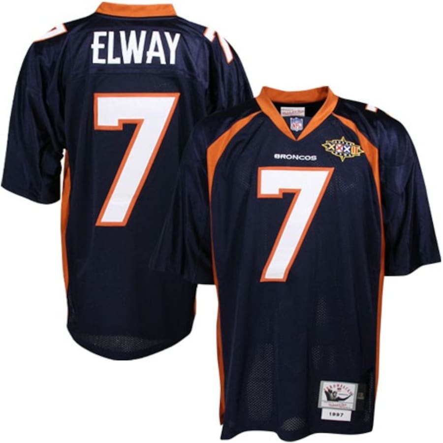 Denver Broncos John Elway Throwback Navy Football Jersey product image