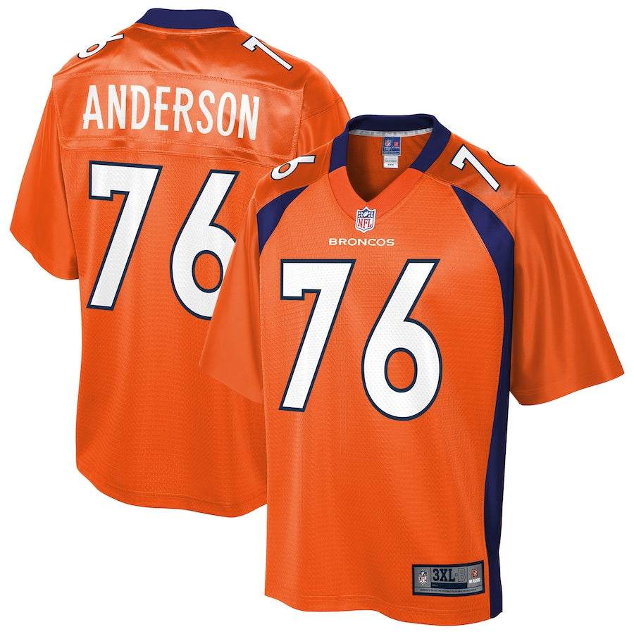 Denver Broncos Calvin Anderson Pro Line Big & Tall Orange Football Jersey product image