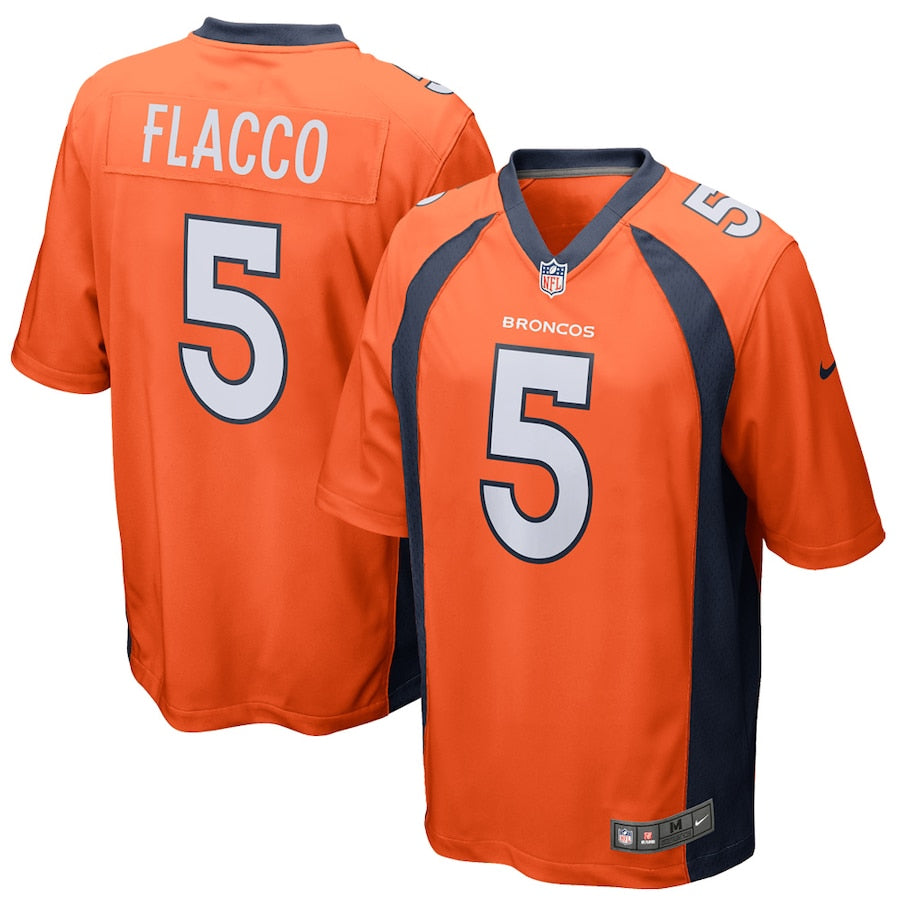 Denver Broncos Joe Flacco Game Orange Football Jersey product image