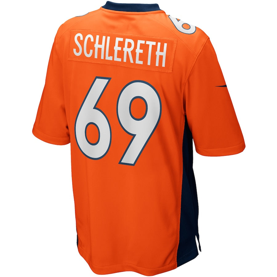 Denver Broncos Mark Schlereth Game Orange Football Jersey product image