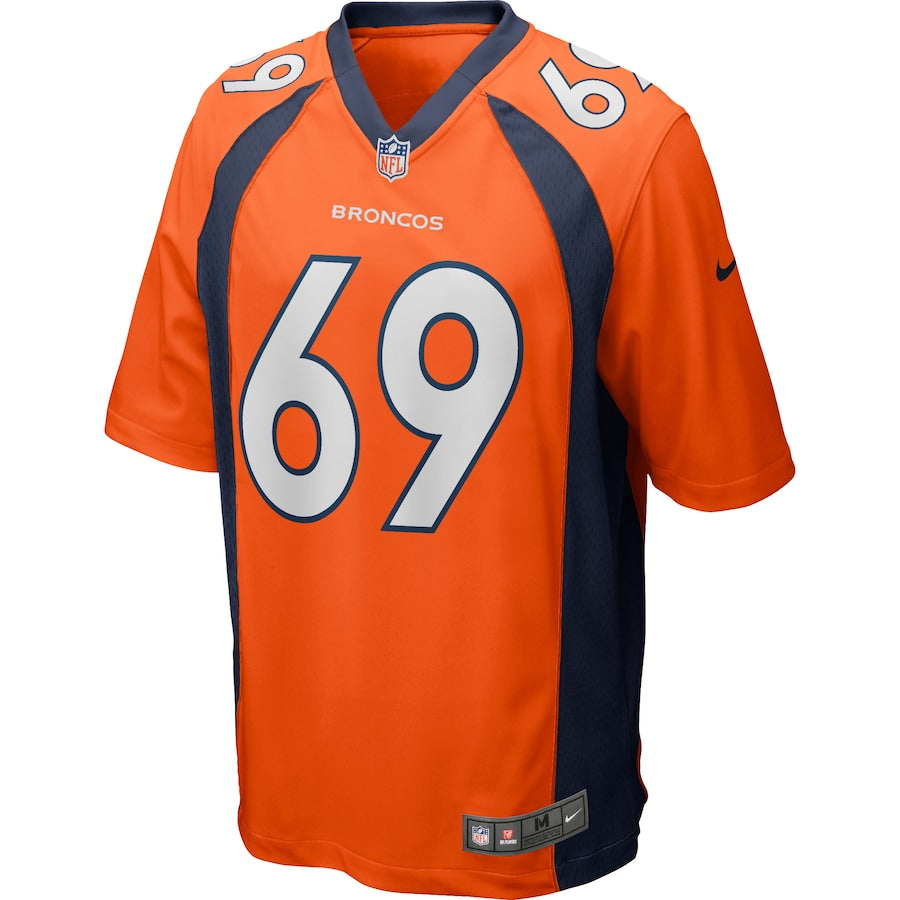 Denver Broncos Mark Schlereth Game Orange Football Jersey product image