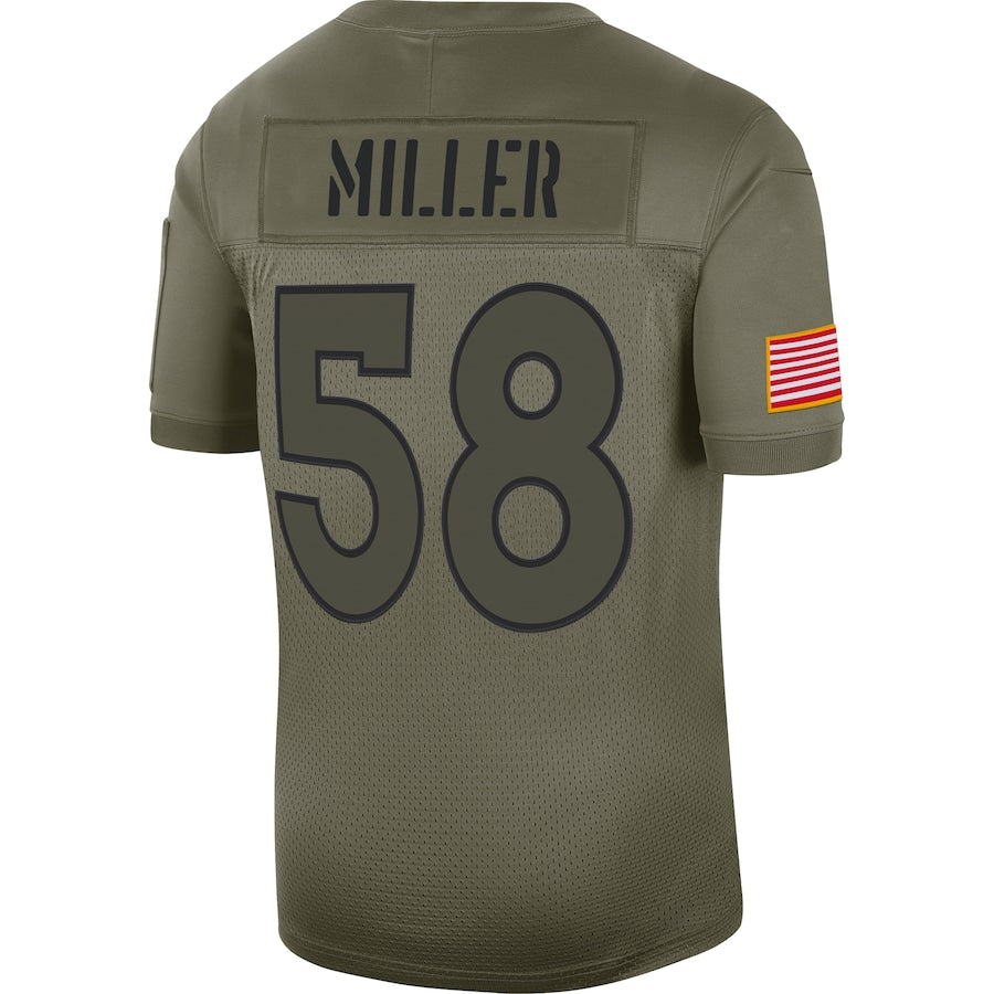Denver Broncos Von Miller Limited Salute To Service Olive Football Jersey product image