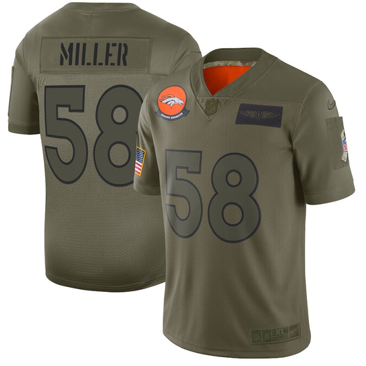 Denver Broncos Von Miller Limited Salute To Service Olive Football Jersey product image