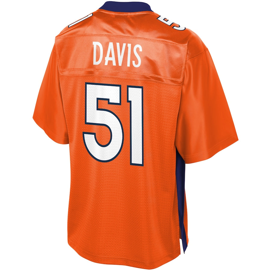 Denver Broncos Todd Davis Pro Line Big & Tall Orange Football Jersey product image