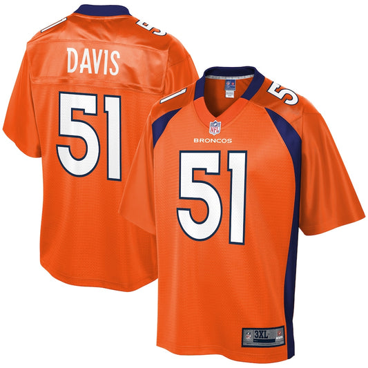 Denver Broncos Todd Davis Pro Line Big & Tall Orange Football Jersey product image