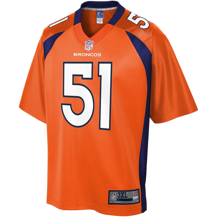 Denver Broncos Todd Davis Pro Line Big & Tall Orange Football Jersey product image
