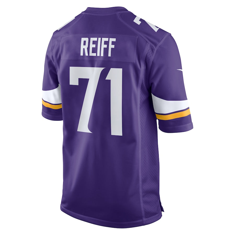 Minnesota Vikings Riley Reiff Game Purple Football Jersey product image