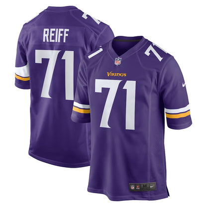 Minnesota Vikings Riley Reiff Game Purple Football Jersey product image