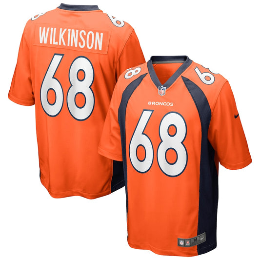 Denver Broncos Elijah Wilkinson Game Orange Football Jersey product image