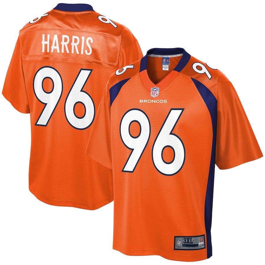Denver Broncos Shelby Harris Pro Line Big & Tall Orange Football Jersey product image
