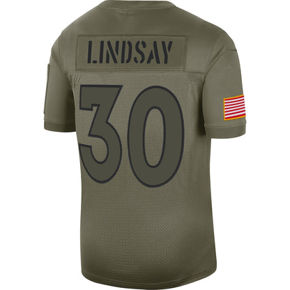 Denver Broncos Phillip Lindsay Limited Salute To Service Olive Football Jersey product image