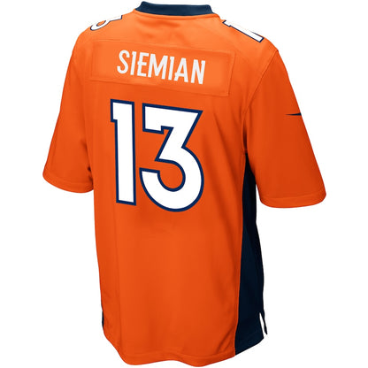 Denver Broncos Trevor Siemian Game Orange Football Jersey product image
