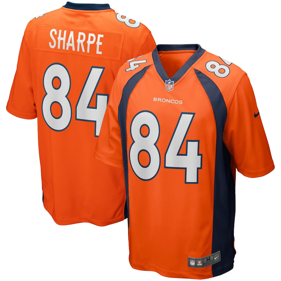 Denver Broncos Shannon Sharpe Game Orange Football Jersey product image