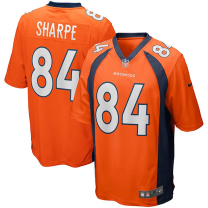 Denver Broncos Shannon Sharpe Game Orange Football Jersey product image