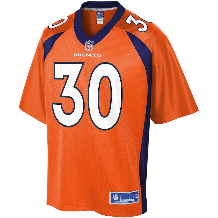 Denver Broncos Phillip Lindsay Pro Line Orange Football Jersey product image