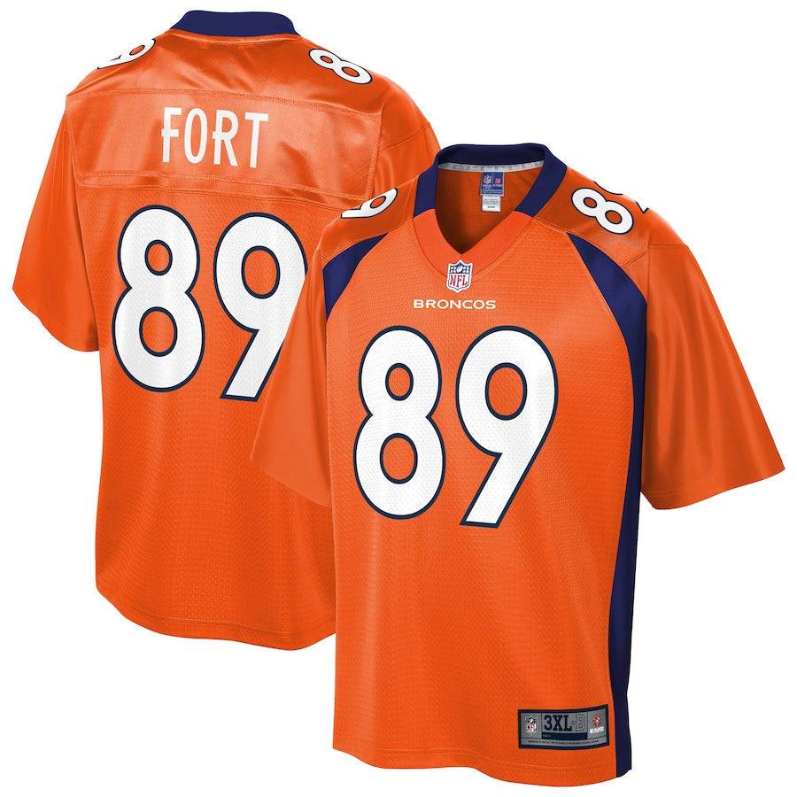 Denver Broncos Austin Fort Pro Line Big & Tall Orange Football Jersey product image