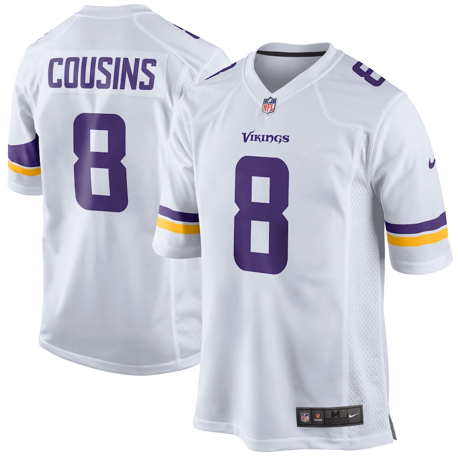 Minnesota Vikings Kirk Cousins Game White Football Jersey product image