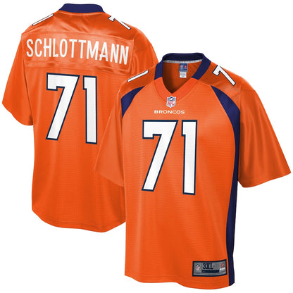 Denver Broncos Austin Schlottmann Pro Line Big & Tall Orange Football Jersey product image