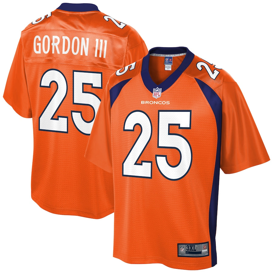 Denver Broncos Melvin Gordon Pro Line Big & Tall Orange Football Jersey product image