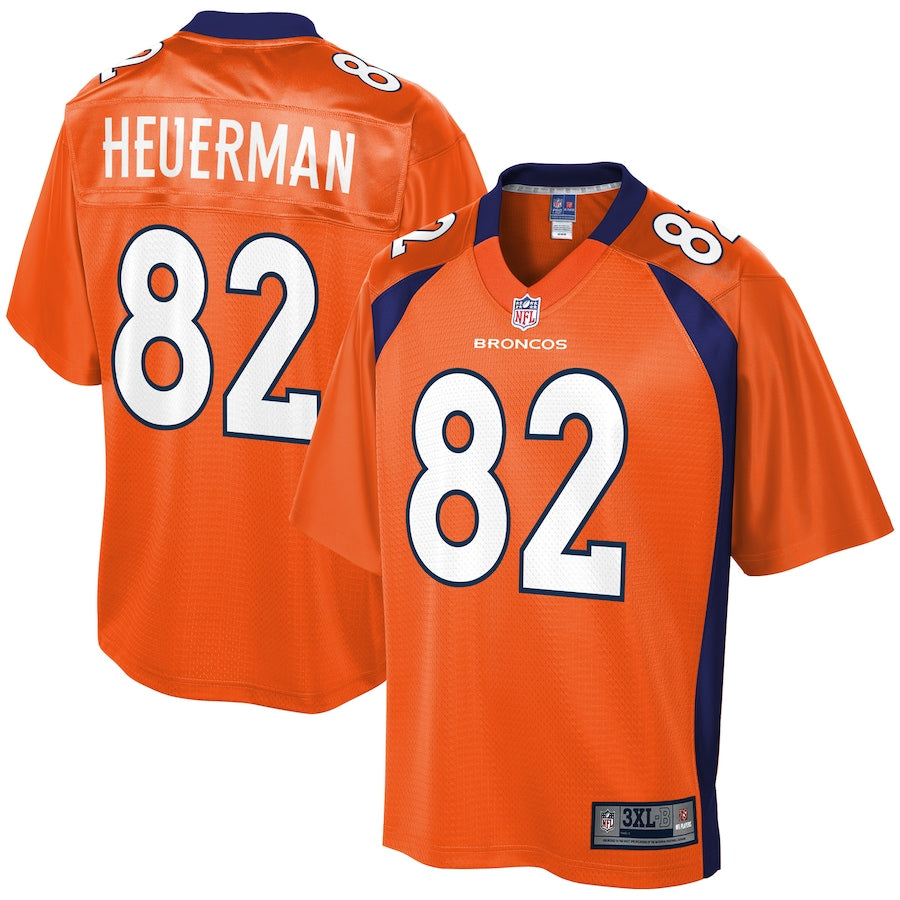 Denver Broncos Jeff Heuerman Pro Line Big & Tall Orange Football Jersey product image