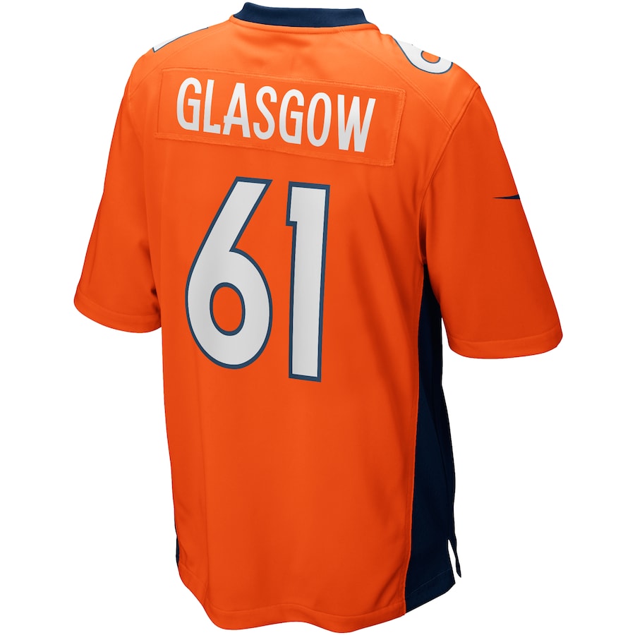 Denver Broncos Graham Glasgow Game Orange Football Jersey product image