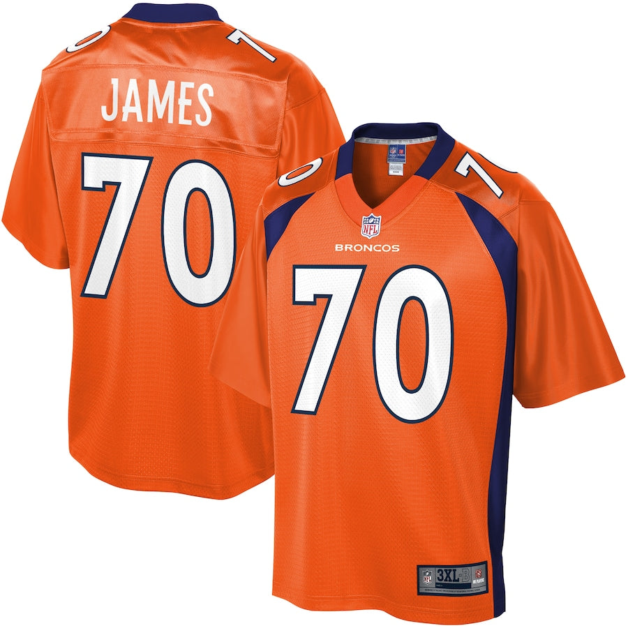 Denver Broncos Ja'wuan James Pro Line Big & Tall Orange Football Jersey product image
